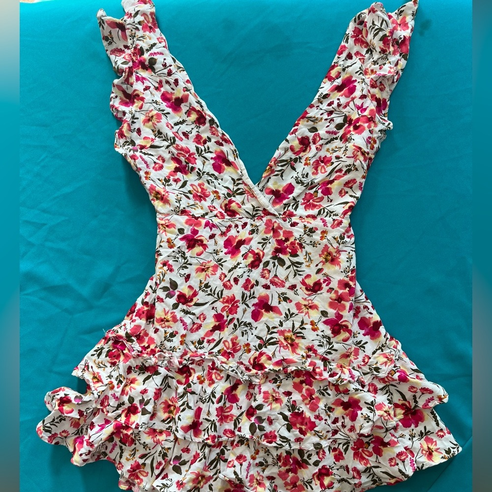 Floral midi brunch dress